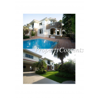 House about 500 sq m. with 4 BR 5 BA with private pool, big garden in Mooban Panya